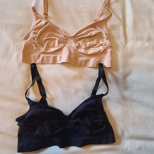 SKIMS Black and Tan Bra Set